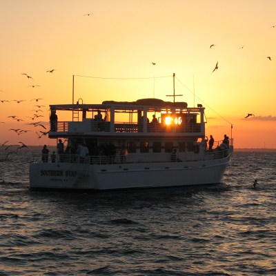 close up of the southern star on a sunset cruise in destin fl