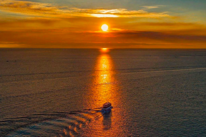 the southern star during a sunset dolphin cruise in destin fl
